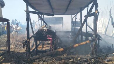 حريق مخيم الجشة